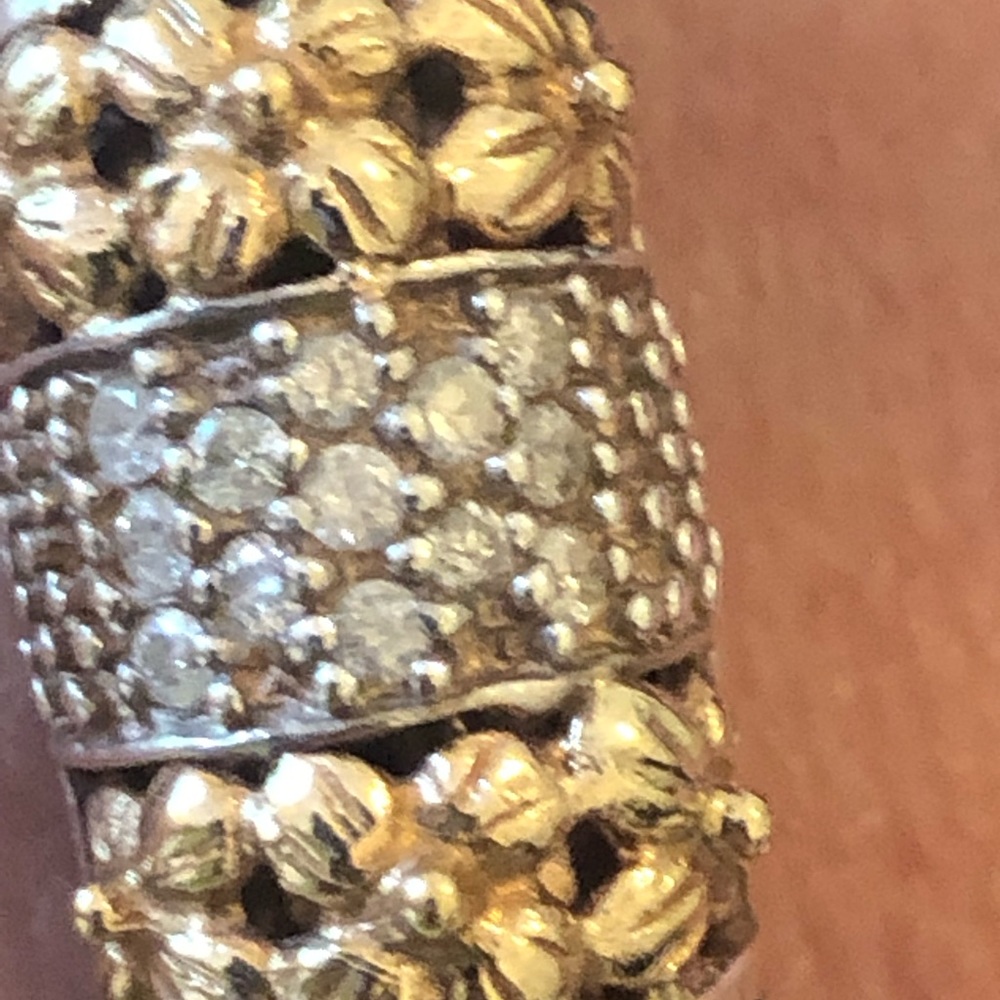 Gabrielle Bruni diamond gold and sterling bracelet PRICE FIRM - Picture 3 of 8